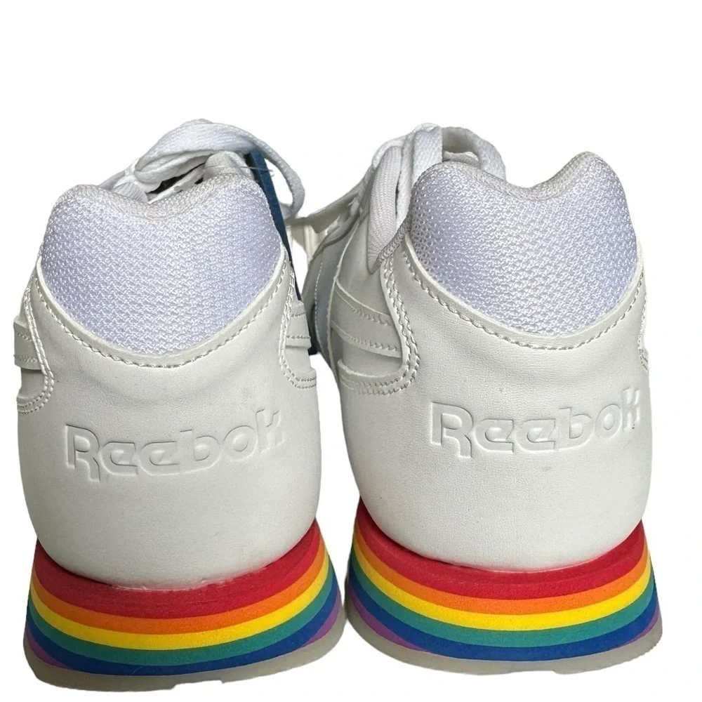 NWOT REEBOK CLASSIC HARMAN RUN ‘S’ PRIDE WHITE SNEAKERS SIZE 11